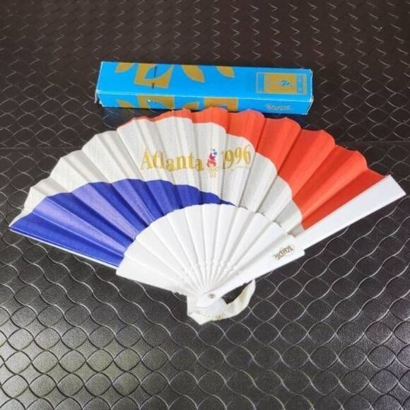 1996 Atlanta Olympics  American Flag Fan - Picture 1 of 6